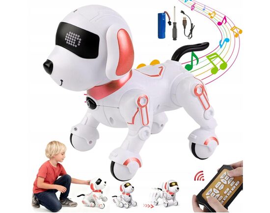 Radijo bangomis valdomas šuo robotas RC robot dog